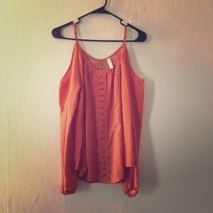 BURNT ORANGE OFF SHOULDER TOP